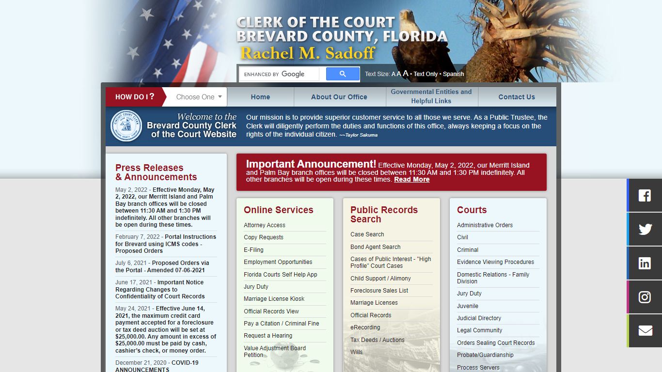 Brevard County, Florida - Clerk of the Court